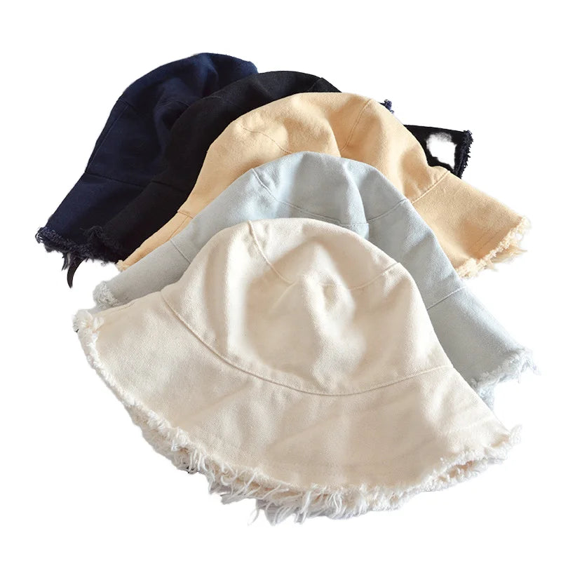 Wholesale Custom Spring Summer Casual Cycling Daily Fashion Fisherman Sun Protection Foldable Cotton Unisex Fishing Bucket Hats