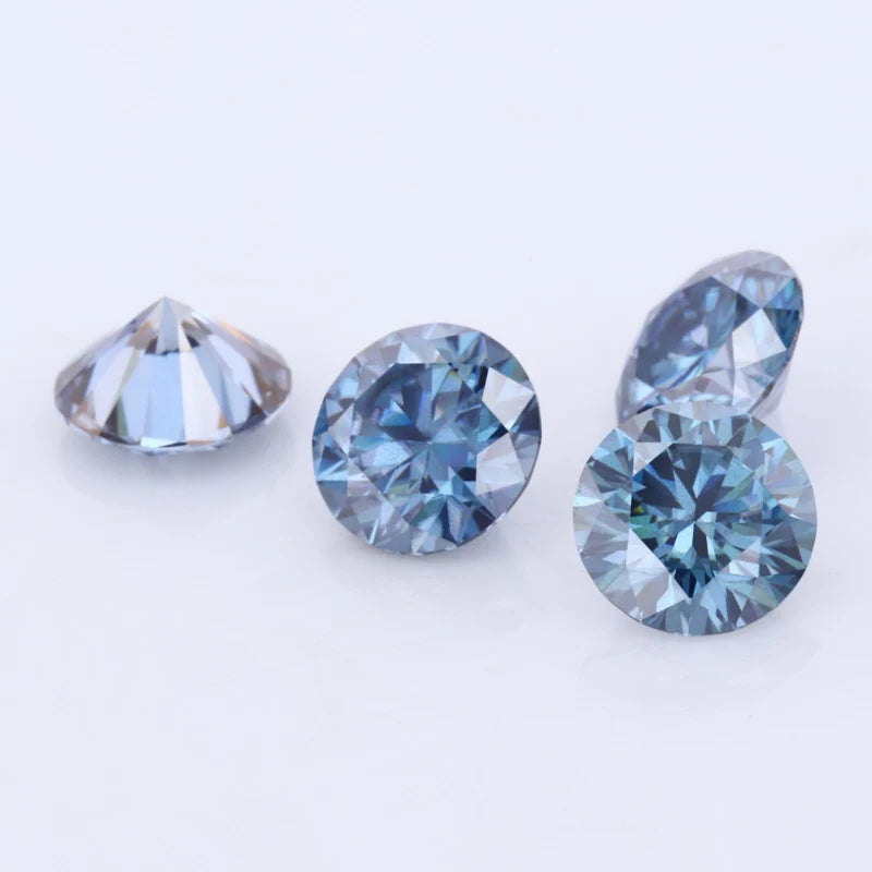 Dark Blue Moissanite Round Cut HIP POP Moissanite Pendent Stone Loose Mosan