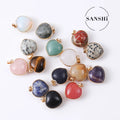 Rhinestone Small Charms Gold Plated Brass Women Jewelry Men Gift Trendy Stone Heart Shape Heart Pendant with Gold Edge