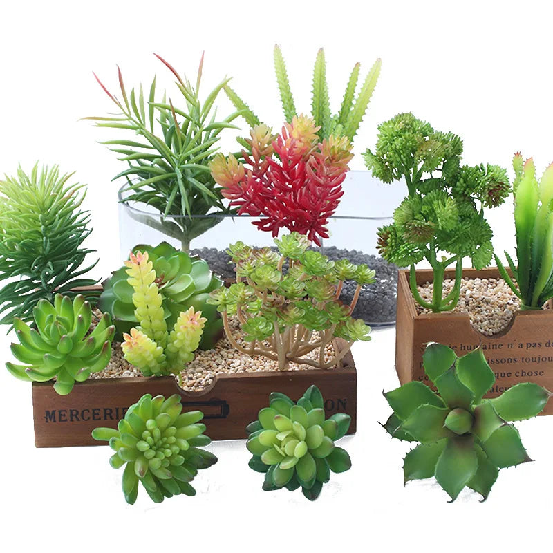 Popular Artificial Succulent Flower Arrangement Realistic Large Succulent Plants for Terrarium Greenery Outdoor and Indoor