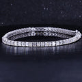 Silver S925 14k 18K Solid Gold Round Brilliant Lab Grown Diamond Tennis Bracelets Def Color Emerald Cut Moissanite Bracelet