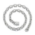 DE Men's Hip Hop 12mm Miami Cuban Link Spring Clasp Necklace 5A Zircon Charm O Shaped Bling Chain Wedding Gift for Men Women