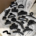 Fashion New Factory Wholesale  South Korean Simple Black Back of the Hair  Big Hair Claws Black Hair Claw