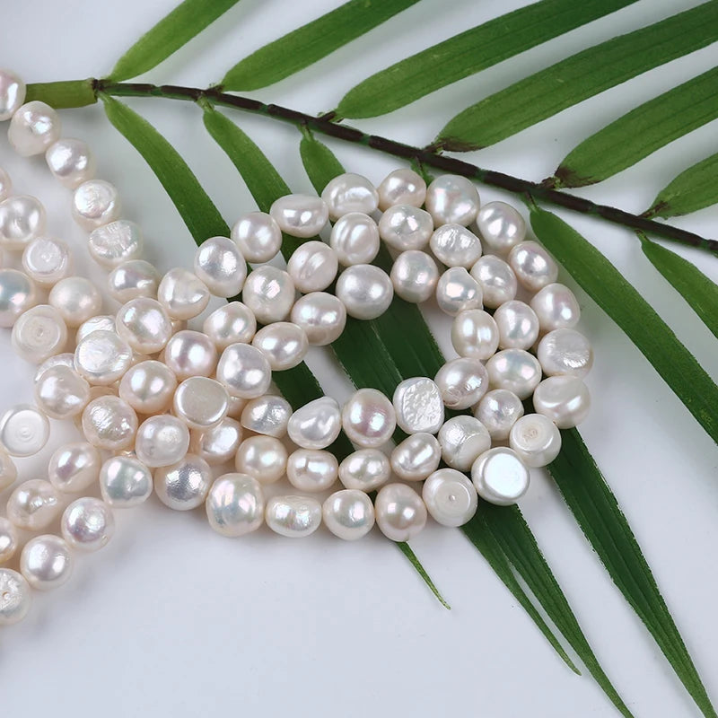Zhuji Wholesale 9-10mm Natural Freshwater Loose Baroque Pearl Strands