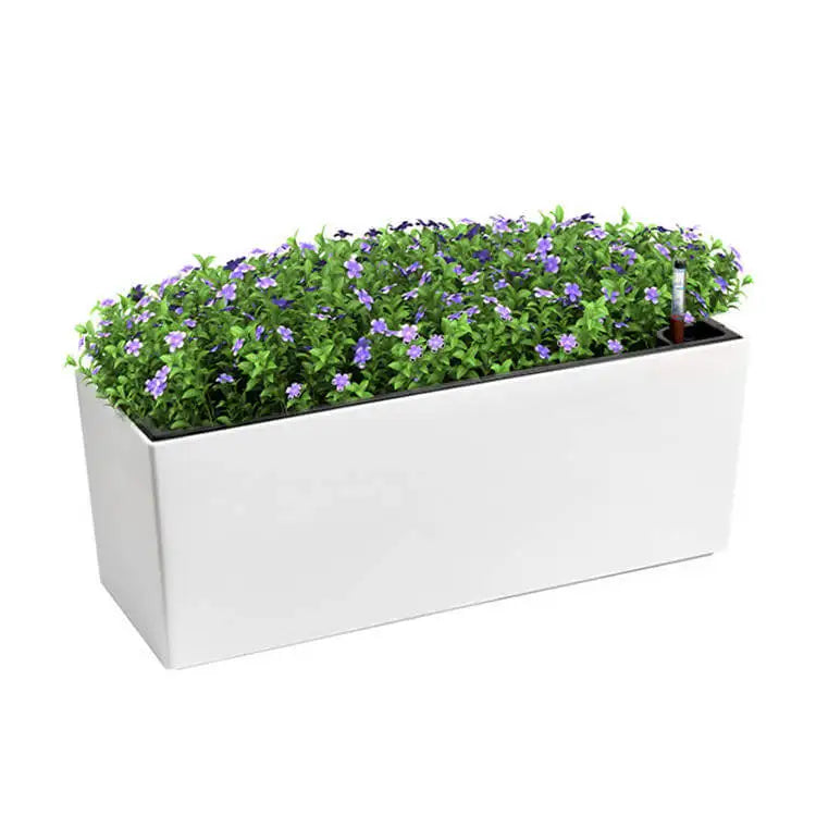 Rectangular Self Watering Jardineras Y Macetas Balcony Hanging Plastic Flower Pots Window Planter Box Railing Planter