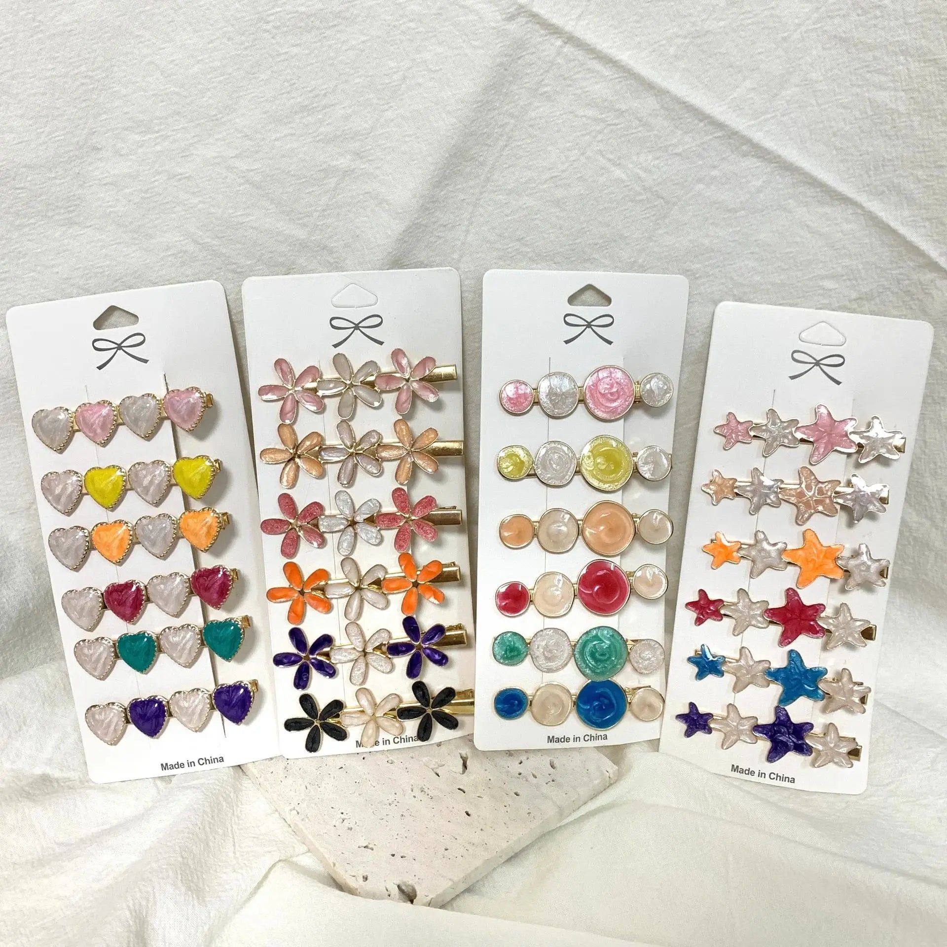 2023 BPHNE 2023 Fashion Ins Style Women Hair Clip Set Various Candy Color Design Duckbill Clip for Girl Hair Accessories 6pcs/set