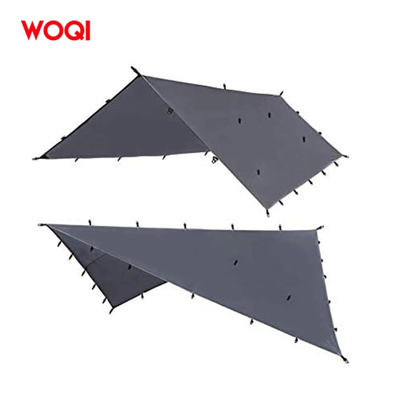 WOQI Outdoor Lightweight Hammock Tarp Cover Waterproof Rainfly and Sunshade Hammock
