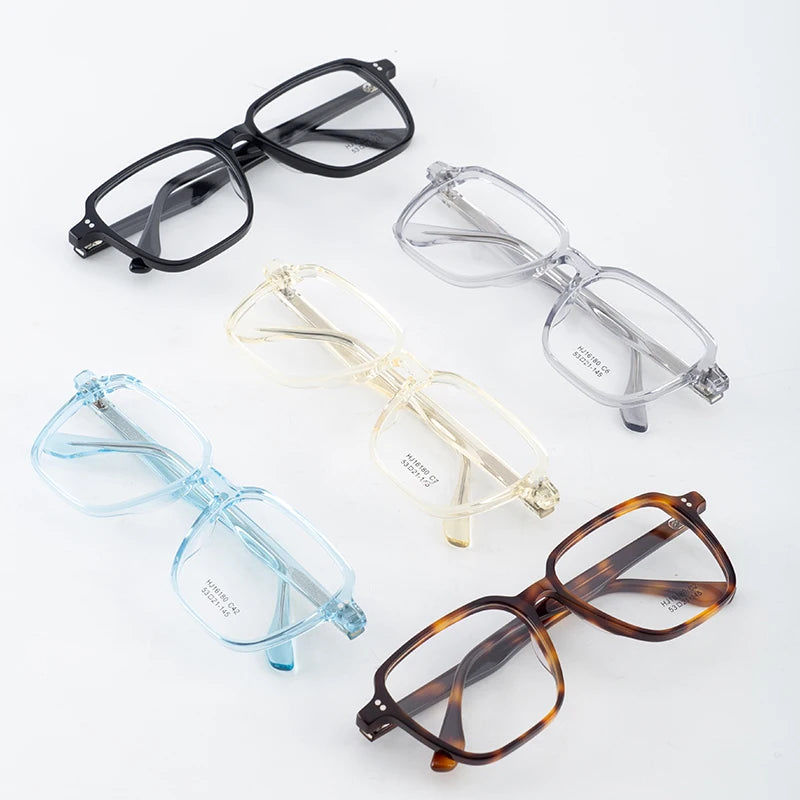 Custom Logo Eyeglasses Frames for Women Men Asexual Square Mazzucchelli Eyeglass Frame