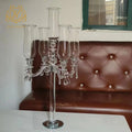 5arm Crystal Candlestick Wedding Centerpieces Hurricane Glass Chandelier Candle Holder Stand Other Wedding Decorations