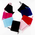 Mixed Color 7cm X 9xm Jewelry Package Bag Custom Logo Little Velvet Drawstring Pouches Soft and Smooth Black Jewelry Bags