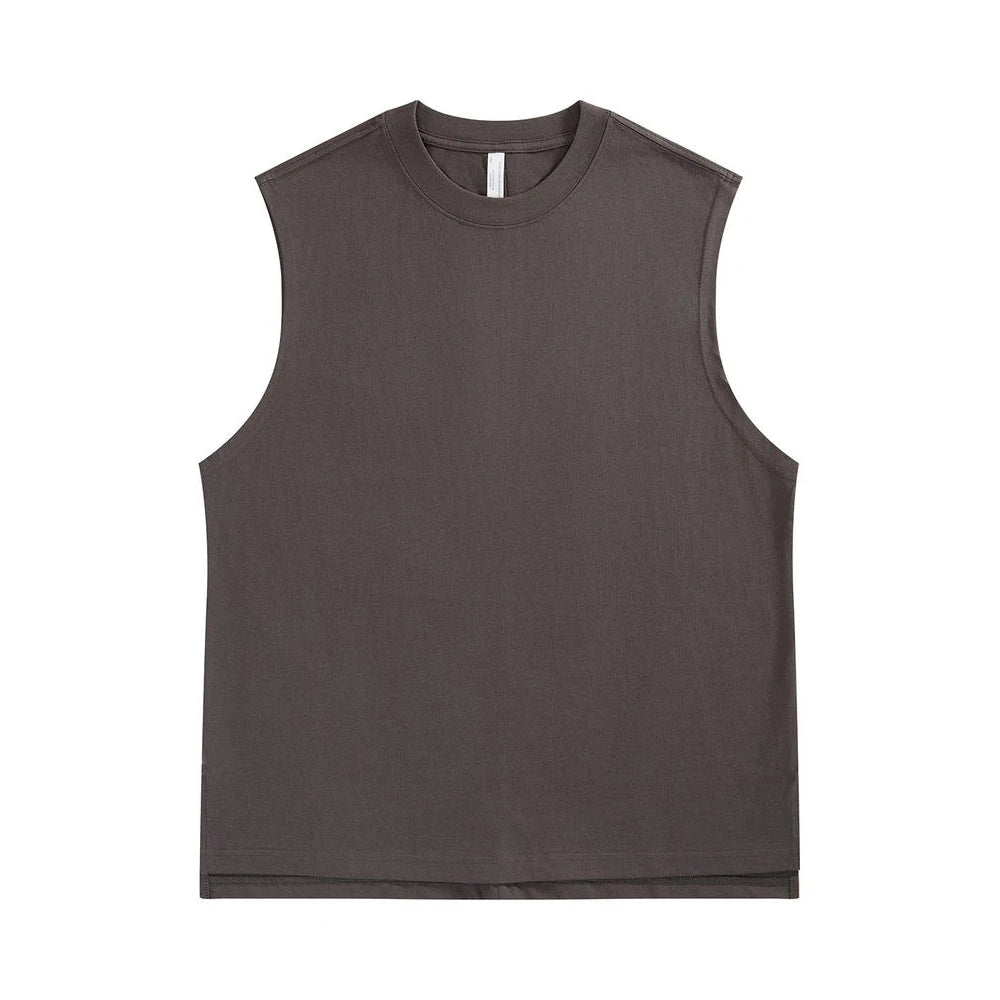 Designer Rightdo Premium Quality 100% Cotton 240GSM Combed High Street Oversized Sleeveless T Shirts Plus Size Sports Tanktop