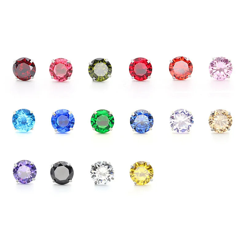 Wholesale Fashion Stainless Steel 3mm Crystal Earring 3mm Zircon Earrings Earrings for Women Girls