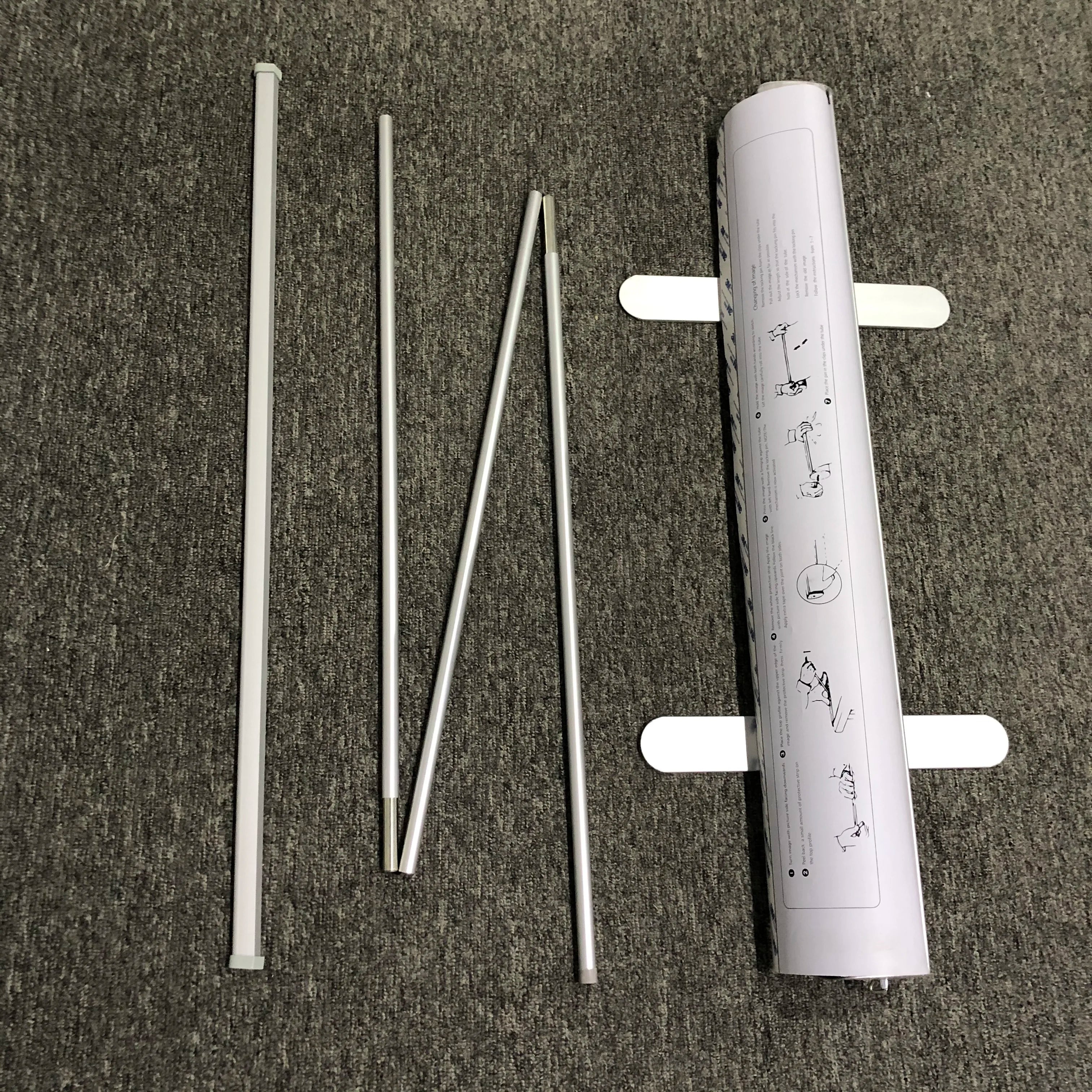 Good Price Outdoor Exhibit Display Roll up Banner Stand Printing Aluminum Roll up with Plastic Feet