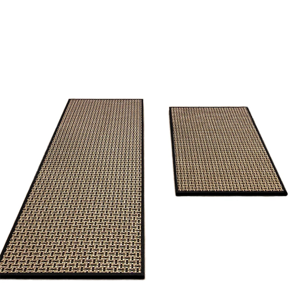 Kitchen Runner Rug Set Non-Slip Floor Luxury European Sisal Woven Rug Kitchen Anti Slip Rug