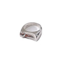 Chunky Sterling Silver Open Ring Thick bar Pure Silver Adjustable Ring 925 Silver Irregularity Band Ring