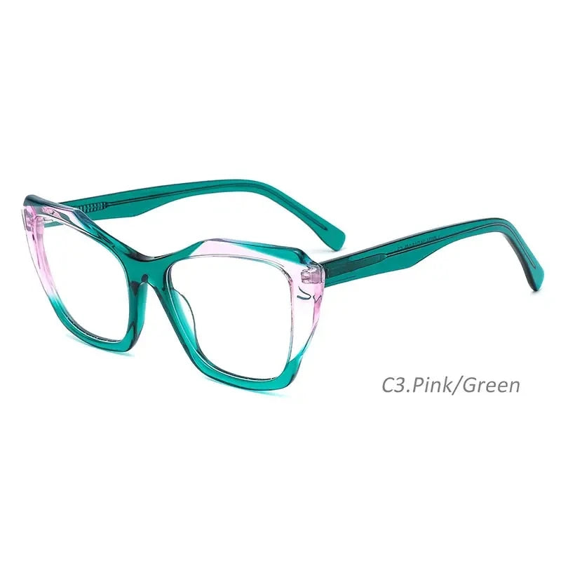 Men's Glasses 2024 Adult Frame Trend Color Matching New Vintage Anti Blue Light Glasses Reading Cat Eye Glasses Female