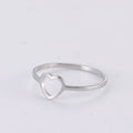 New Simple Hollow Heart Rings for Women Stainless Steel Minimalist Finger Ring Jewelry Engagement Anniversary Gifts