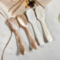 Customized Logo White Pink Exquisite Natural Mother of Pearl Shell Ice Cream Spoon