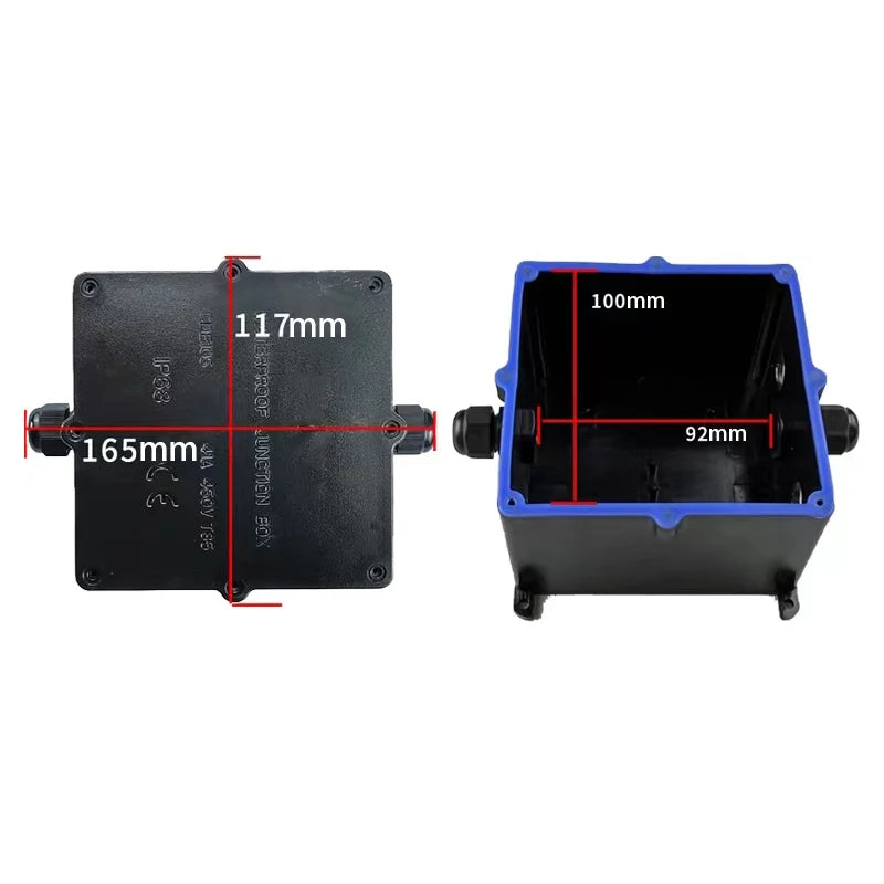 CDE105-2P Indoors or Outdoors IP68 Waterproof Plastic Electrical Panel  Junction Box With Connector