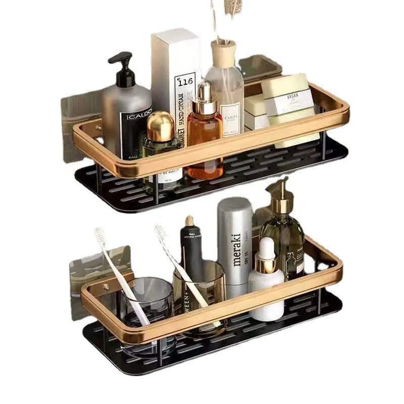 Punch-free Bathroom Accessories Wall Mounted Storage Rack Bathroom Shelf Body Wash Shampoo Cleanser Shelf MegaBDM