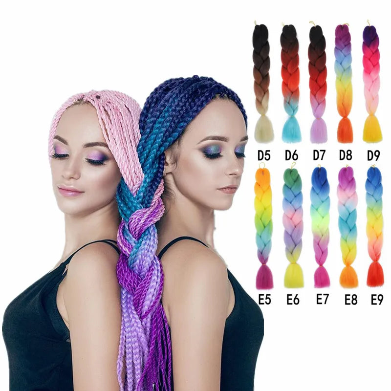 STOCK Expanded 49inch Expression Ombre Jumbo Hair Braid Crochet Hair Extension Jumbo Braiding Hair Braids Synthetic