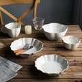 Japanese-style Creative Petal Ceramic Meal Personalized Relief Fruit Salad Bowl Dish