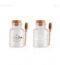 100g 200g 300ml 500ml Empty Matte Plastic Bath Salts Packaging Jar with Wooden Spoon Ready Stock MegaBDM