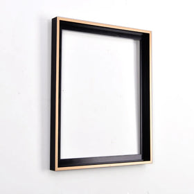 Custom Gold Eco-Friendly Modern Design Pine Wood Photo Moulding Floating Frame with Thermal Transfer Printing Low MOQ for Canvas