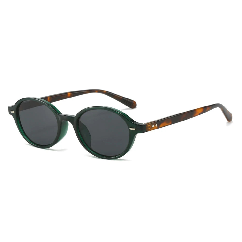 STORY XY40006 Vintage Rivet Oval Sunglasses Men Brand Designer Sunglasses 2024 Retro Round Tortoiseshell Frame Women Sun Glasses