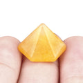 Fashion 10MM Exquisite Yellow Jade Natural Stone Six Sided Pyramid Loose Gemstones Beads Portable Agate Stone DIY Accessories