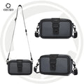 For 9829 Triple Zip Lightweight Small Crossbody Shoulder Bag Men Quilted Fashion National Water Resistant Portable Handbag