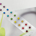 24K Gold Plated Transparent Ear Point Stickers Crystal Ear Pressure Acupuncture Magnetic Beads Auricular Ear Seeds