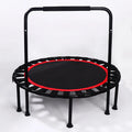 Round Trampoline Gym Fitness Indoor Outdoor  Folding  Exercise Trampoline with L Handle 40 Inch