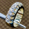 CAOSHI High End Gold Plated Mirco Pave Rings for Women Brass Rings Female Luxury Crystal Yellow Gold Ring Designs for Female