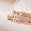 Stainless Steel Hollow Honeycomb Charm Animal Bee Beehive Pendant Gold Plated Jewelry Accessories for Necklace Bracelet