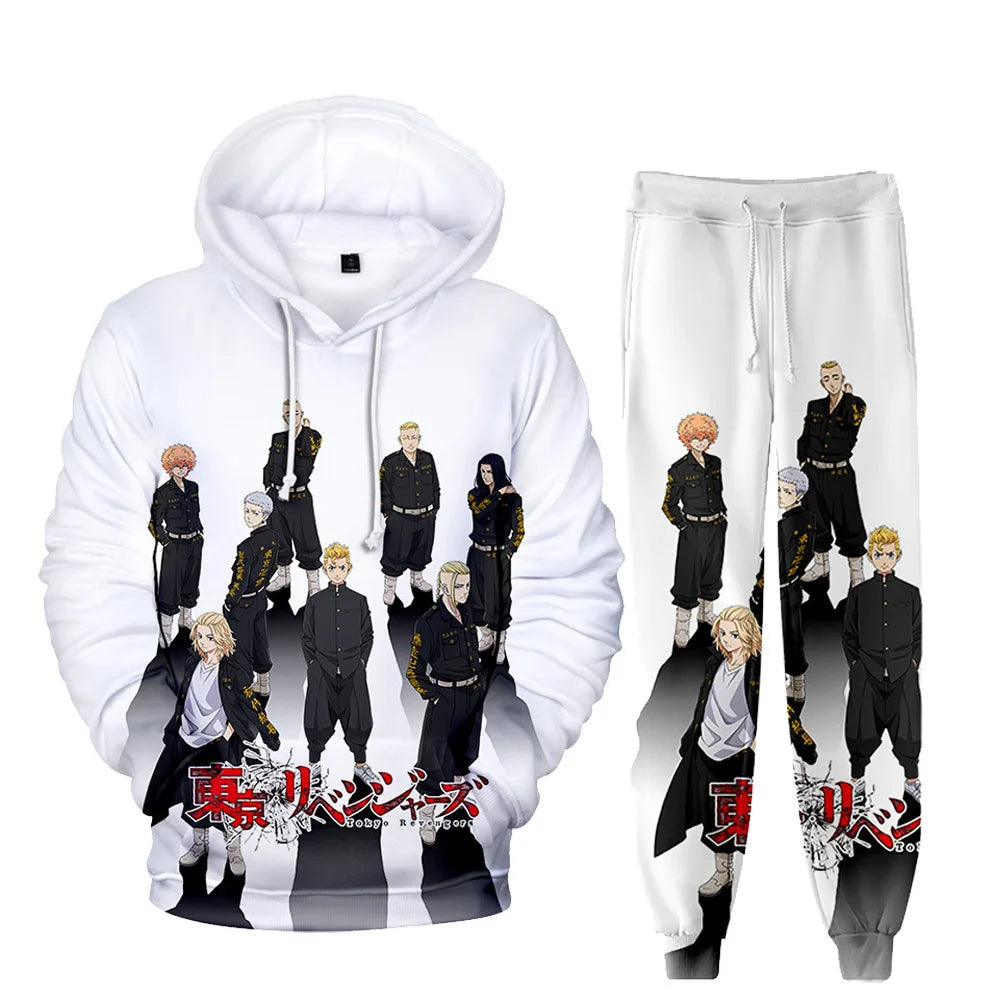 Gerenal Basic Wholesale Anime Hoodie Joggers Two Piece Set Dropshipping Unisex Tracksuits