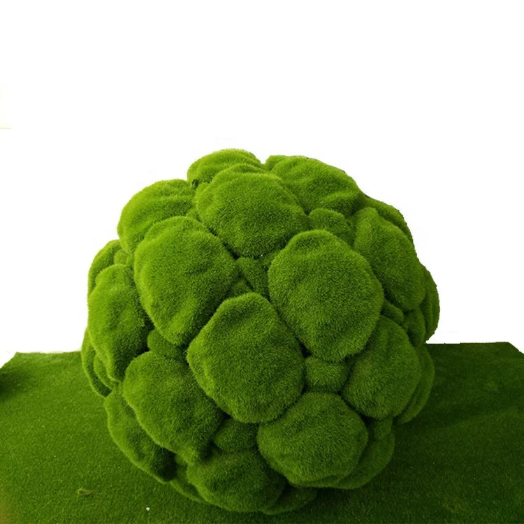 Hot Sale C-1098 Indoor Outdoor Garden Decorative 10-60cm Artificial Plant Green Foam Moss Ball