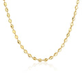Trendy Dainty Jewelry Gold Plated Link Minimalist Bean Coffee Bean Chain Necklace