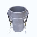 Camlock Fittings Type C 2" Female Camlock X 2" Hose Shank 2 PCS Aluminum Cam and Groove Hose Fittings with Hose Clamp