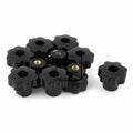 32mm Dia M6 Thread Screw on Type Star Head Clamping Knob Grip