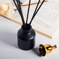 Reed Diffuser Glass Bottle 50ml Matt Black Color Empty Glass Reed Diffuser Luxury Home Fragrance Diffuse Bottle