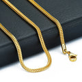 3mm Width Foxtail Chain Necklace Silver Gold Rose Gold Black Color Stainless Steel Mens Necklace Chains