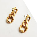Cuban Chain Link Earrings Joyeria Chapado En Oro Accessories Women Fashion Jewelry Earrings