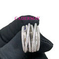 Cadermay 13mm Width Trendy 2022 D VVS  Moissanite Sterling Silver 925 10k 14k 18k Eternity Diamond Wedding Ring Band