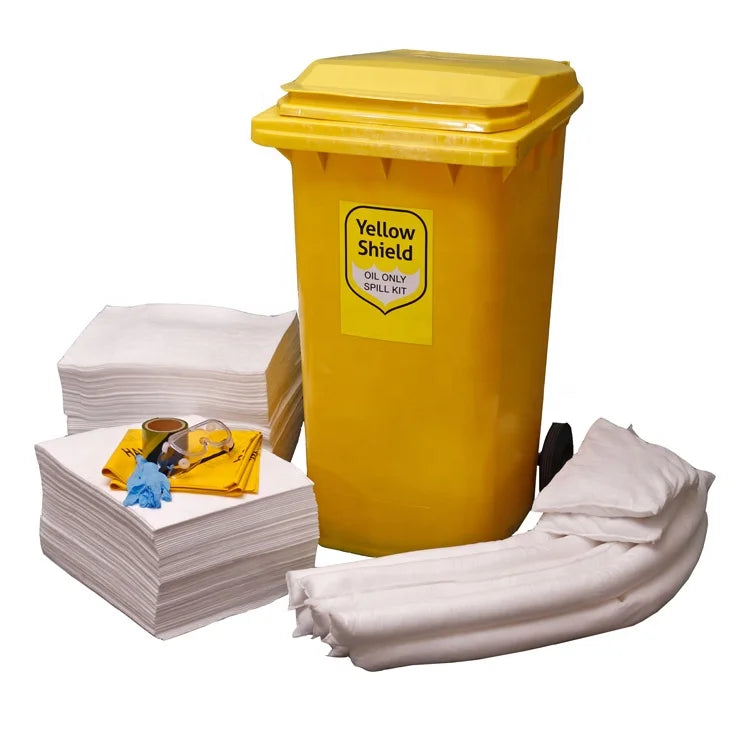 Factory Best Cost White Polypropylene Absorbent Portable Spill Containment Kit 5-95 Gallons Custom Absorbency Environmental