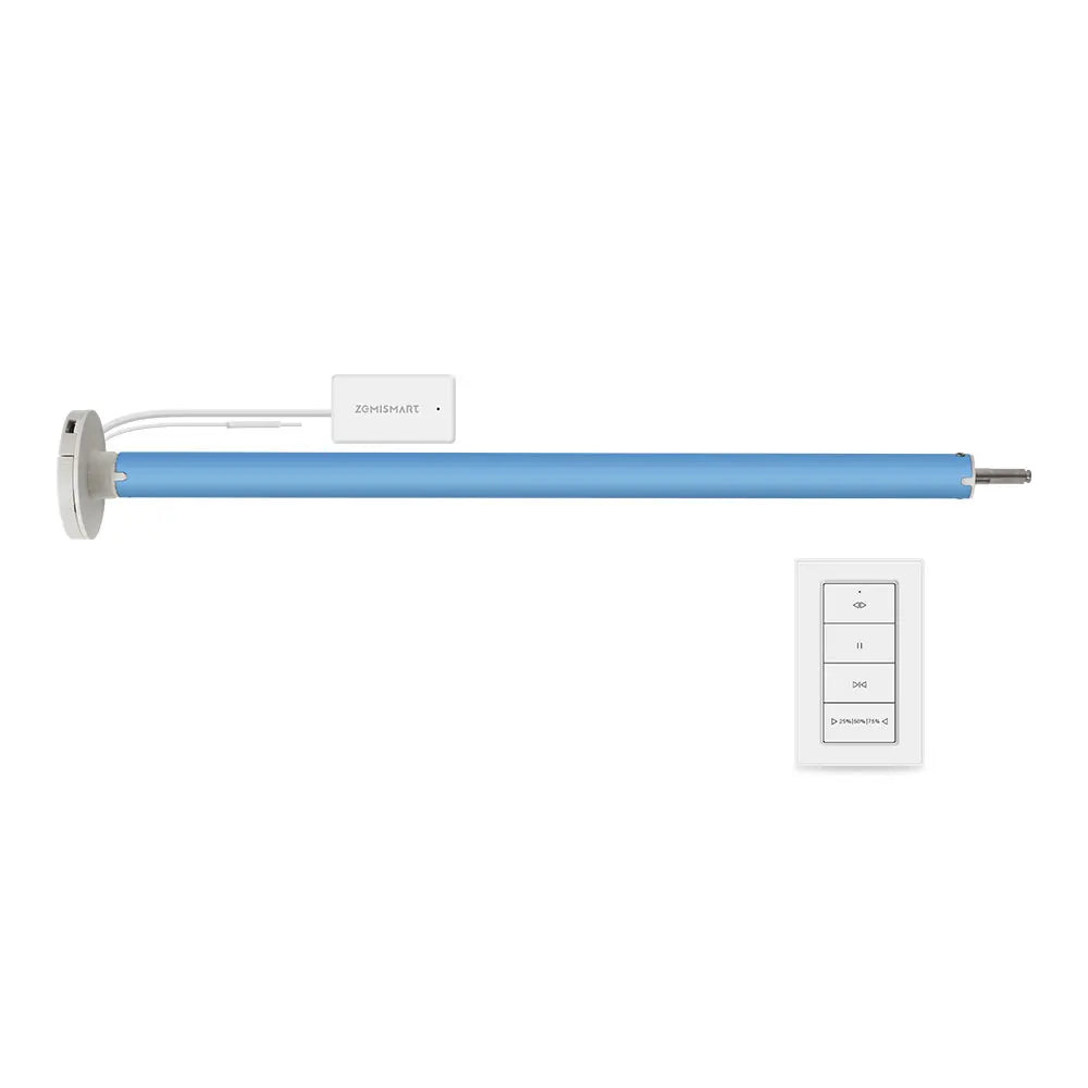 Zemismart Matter Over Thread Built-in Battery Motor Compatible with 20mm/28mm Tubes HomeKit Google Home App Siri Control