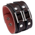 Custom Acceptable Wholesale Fashion Two Layer Snap Button Lock Wristband Bracelet