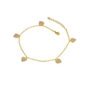 Fashion 925 Heart Shaped Zircon Pendant Tennis Bracelet for Women 925 Silver Rhodium & Gold Plated Jewelry As a Gift