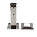 EKOO Modern SS316/316L Frameless Glass Pool Fence Deck Mounting Spigots Square Base Plate 8-12mm Thickness No Drilling Required