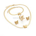Customized Women's Jewelry Set Butterfly Fashion 18K Gold Plated Stainless Steel for Weddings Parties Gifts From Yiwu China